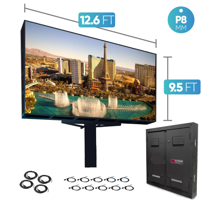 LED Video Wall NovaStar P8mm Ondoor Turn-Key 2K HD LED System 12.6Ft. X 9.5Ft.
